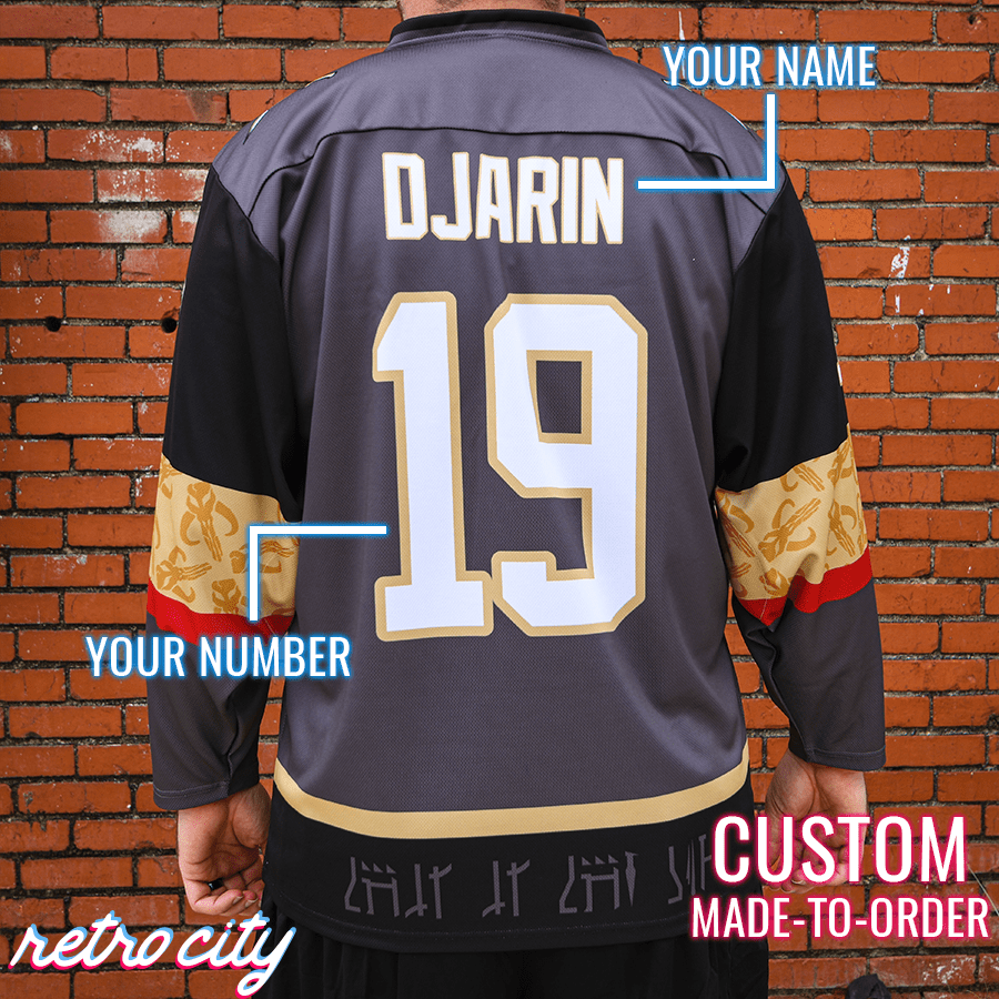 Retro City Threads Mando Bounty Hunter Hockey Jersey Sweater - Alternate Angle