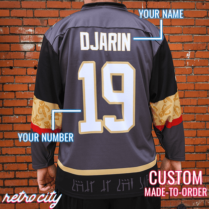 Retro City Threads Mando Bounty Hunter Hockey Jersey Sweater - Alternate Angle
