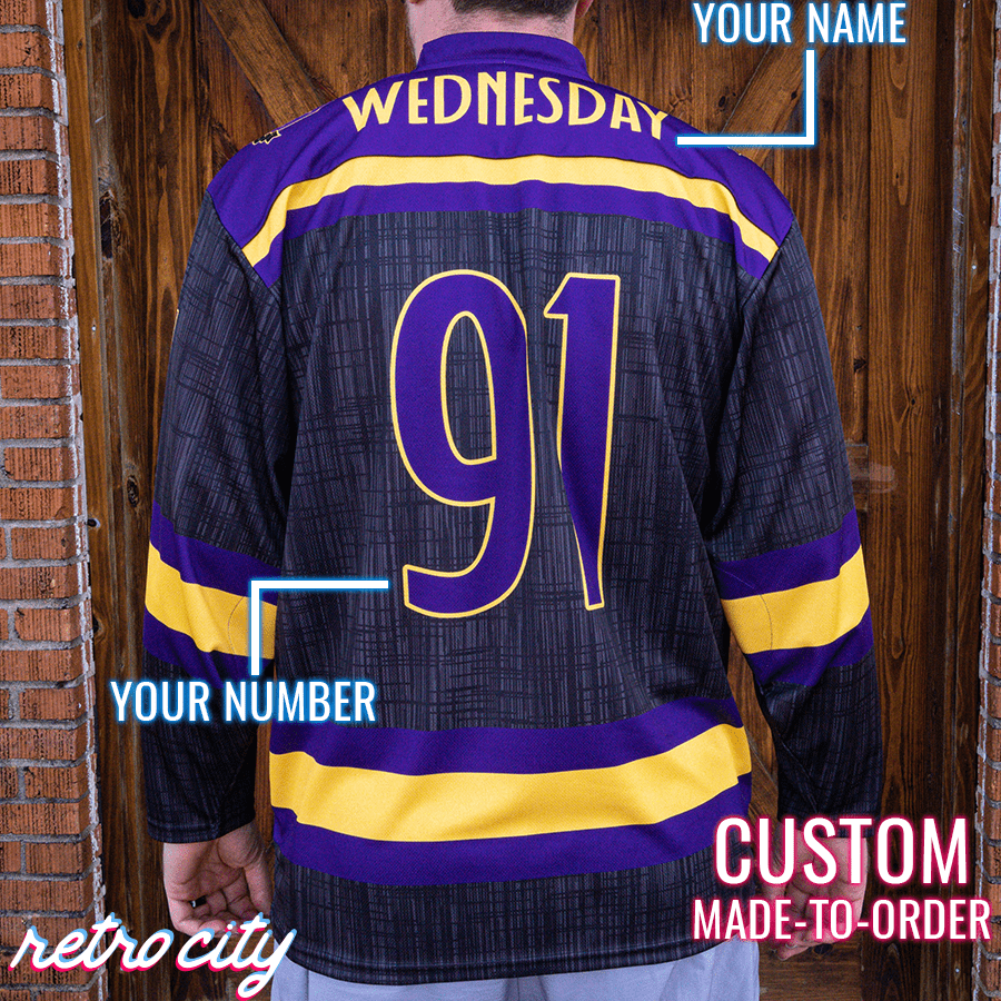 Retro City Threads Nevermore Academy Lace-Up Hockey Jersey Sweater - Alternate Angle