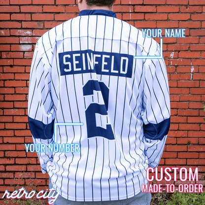 Retro City Threads Jerry Seinfeld Improv Custom Lace-up Hockey Jersey Sweater - Alternate Angle