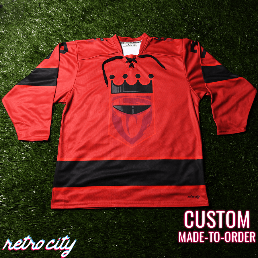 Retro City Threads Royal Guard Dark Side Lace-up Hockey Jersey Sweater - Full View