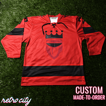 Retro City Threads Royal Guard Dark Side Lace-up Hockey Jersey Sweater - Full View