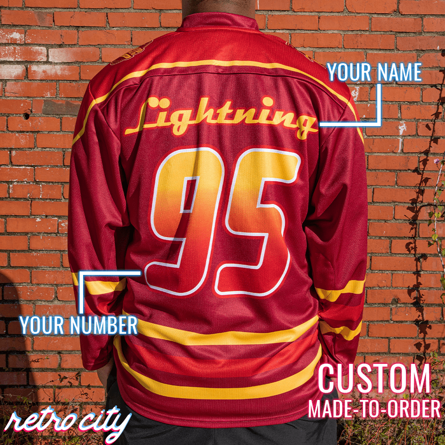 Retro City Threads Rust-eze Radiator Springs Lace-up Hockey Jersey - Alternate Angle