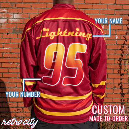 Retro City Threads Rust-eze Radiator Springs Lace-up Hockey Jersey - Alternate Angle