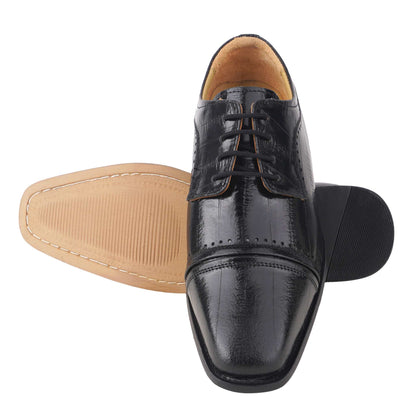 BRUCE Leather Oxford Style Dress Shoes - MENLL