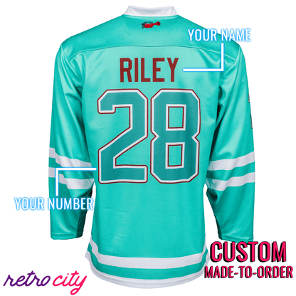 Retro City Threads San Francisco Fog Horns Hockey Jersey - Alternate Angle
