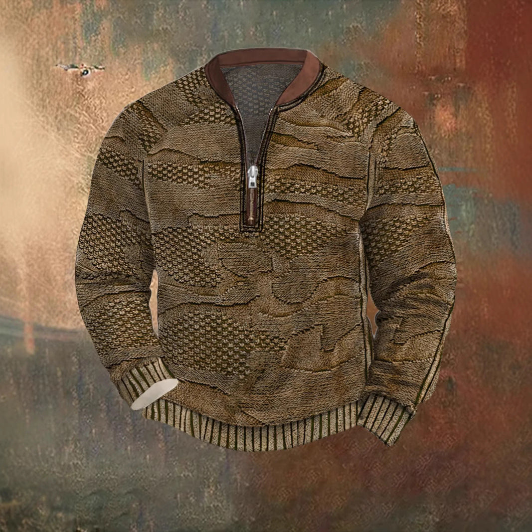 MENLL Slim Fit Hoodie Autumn Winter Men's Digital Print Comfortable Top