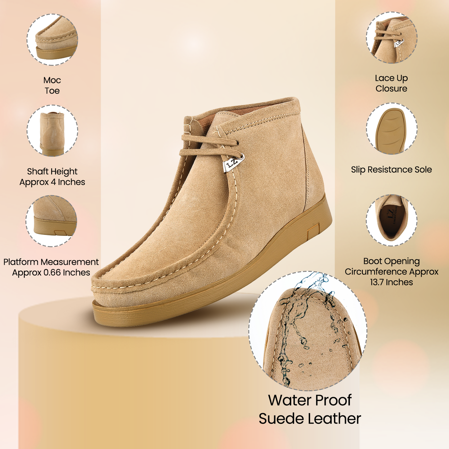 Dresses - HAMARA JOE Colorado Suede Leather Chukka Casual Boots for Me LIBERTYZENO