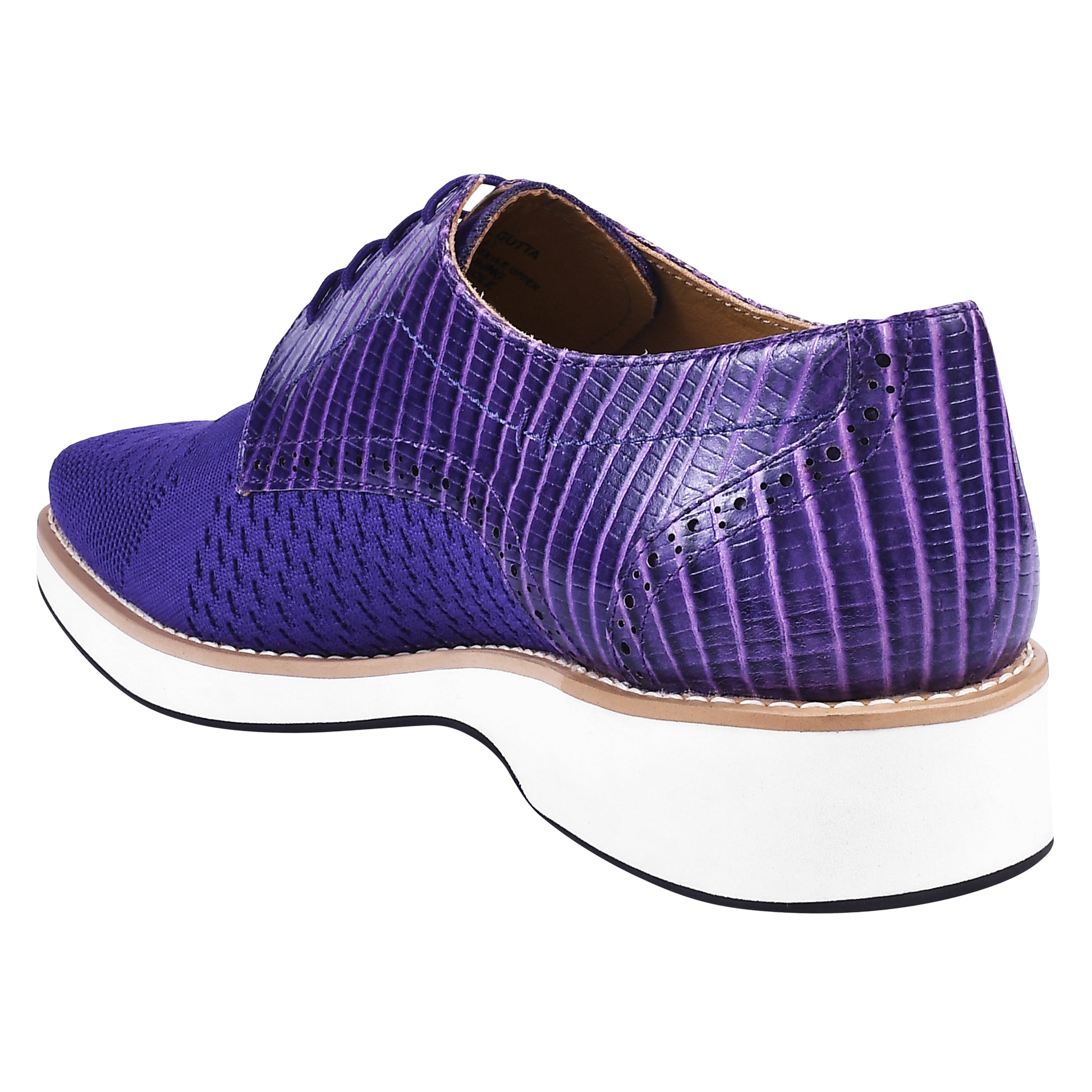 Accessories - Gutta Lizard Print Leather Textile Casual Sneakers LIBERTYZENO