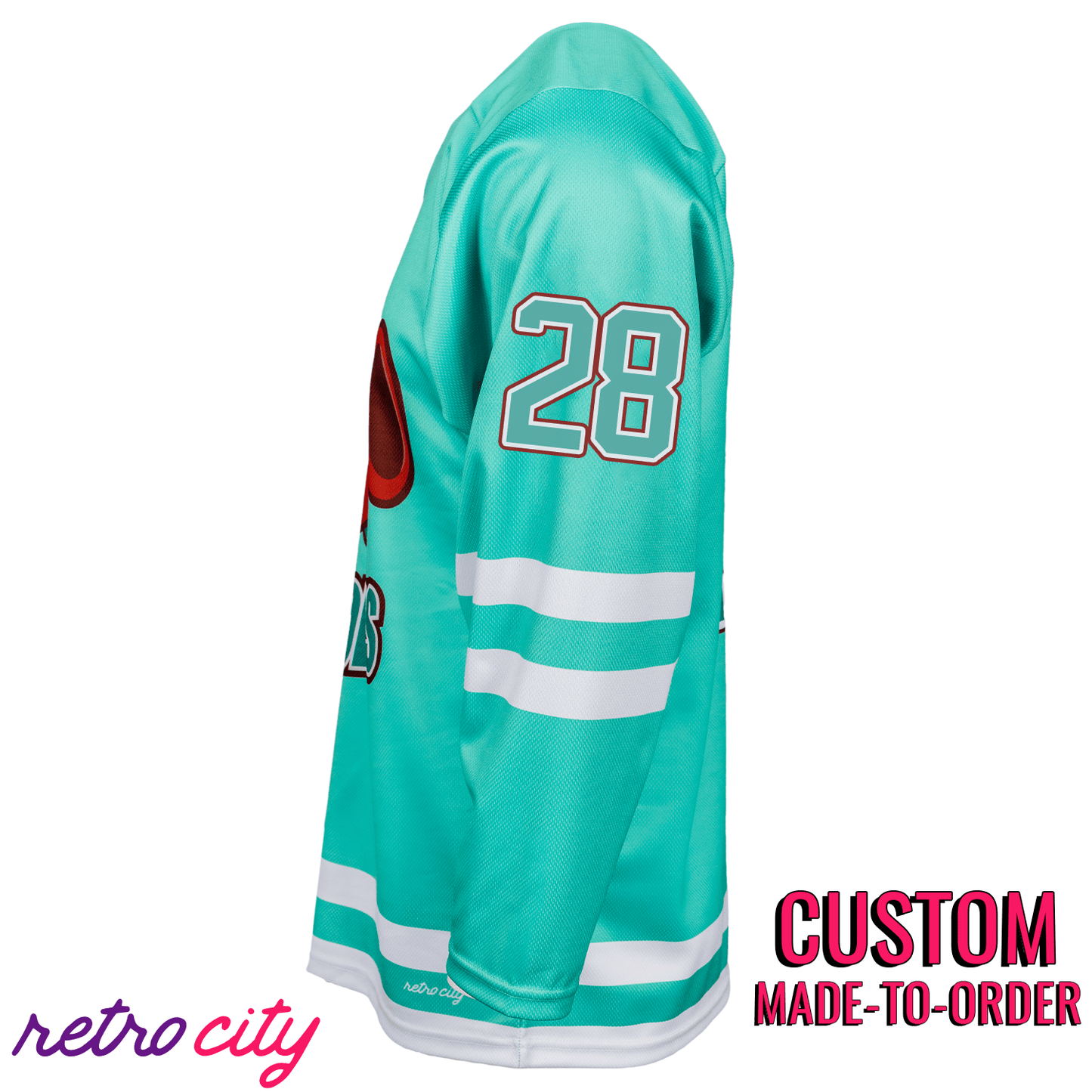 Retro City Threads San Francisco Fog Horns Hockey Jersey - Detail View