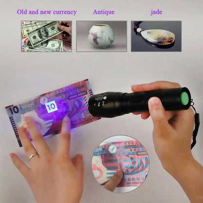 2-in-1 LED Flashlight, Ultraviolet And White Light, Adjustable Focus LED Inspection Light,2 Pack-TK,TMEU For Self-pickup MENLL