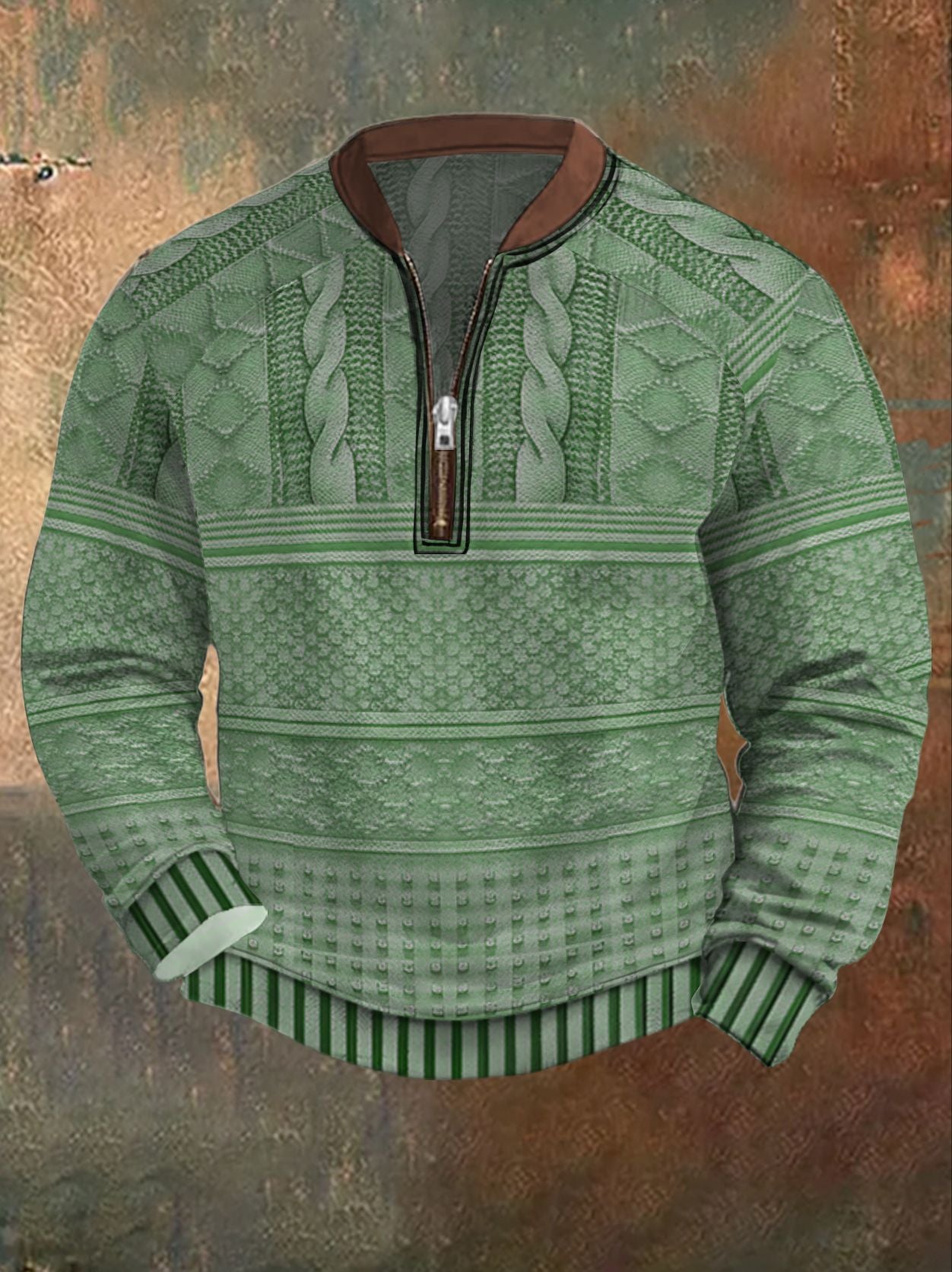 MENLL Slim Fit Hoodie Autumn Winter Men's Digital Print Comfortable Top