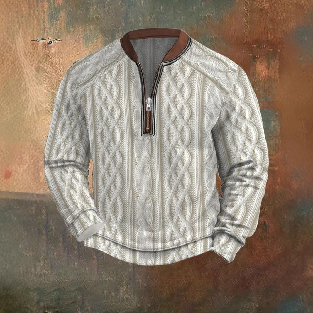 MENLL Slim Fit Hoodie Autumn Winter Men's Digital Print Comfortable Top