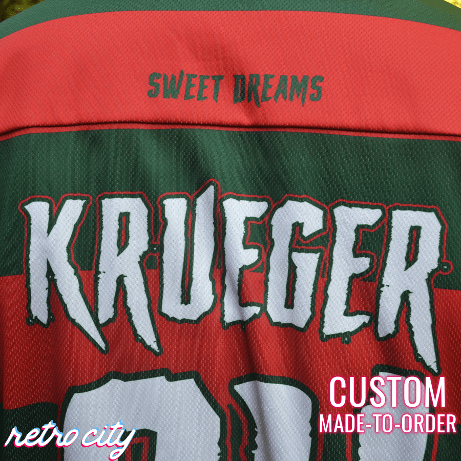 Retro City Threads Elm Street Custom Lace-Up Hockey Jersey - Full View