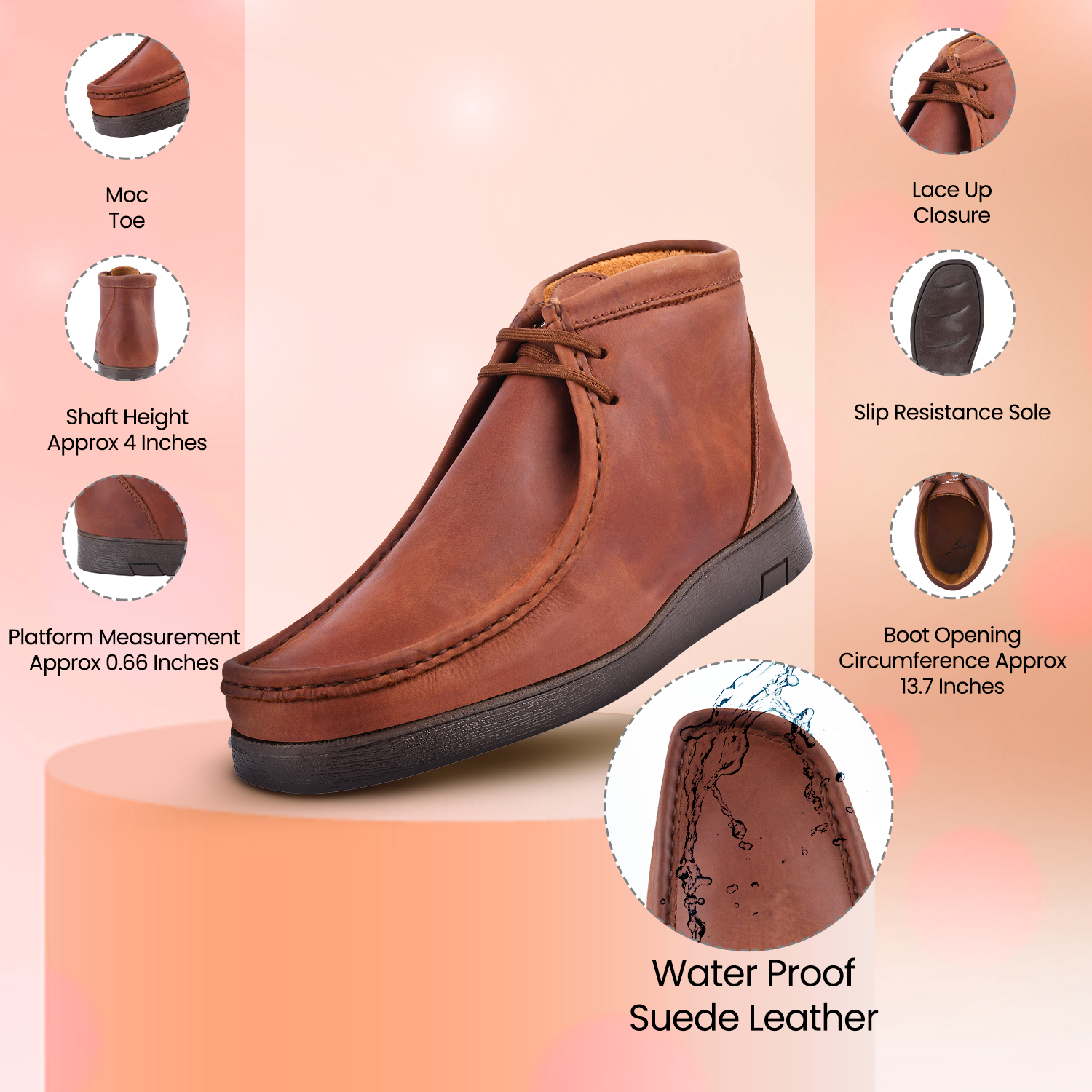 Dresses - HAMARA JOE Colorado Suede Leather Chukka Casual Boots for Me LIBERTYZENO