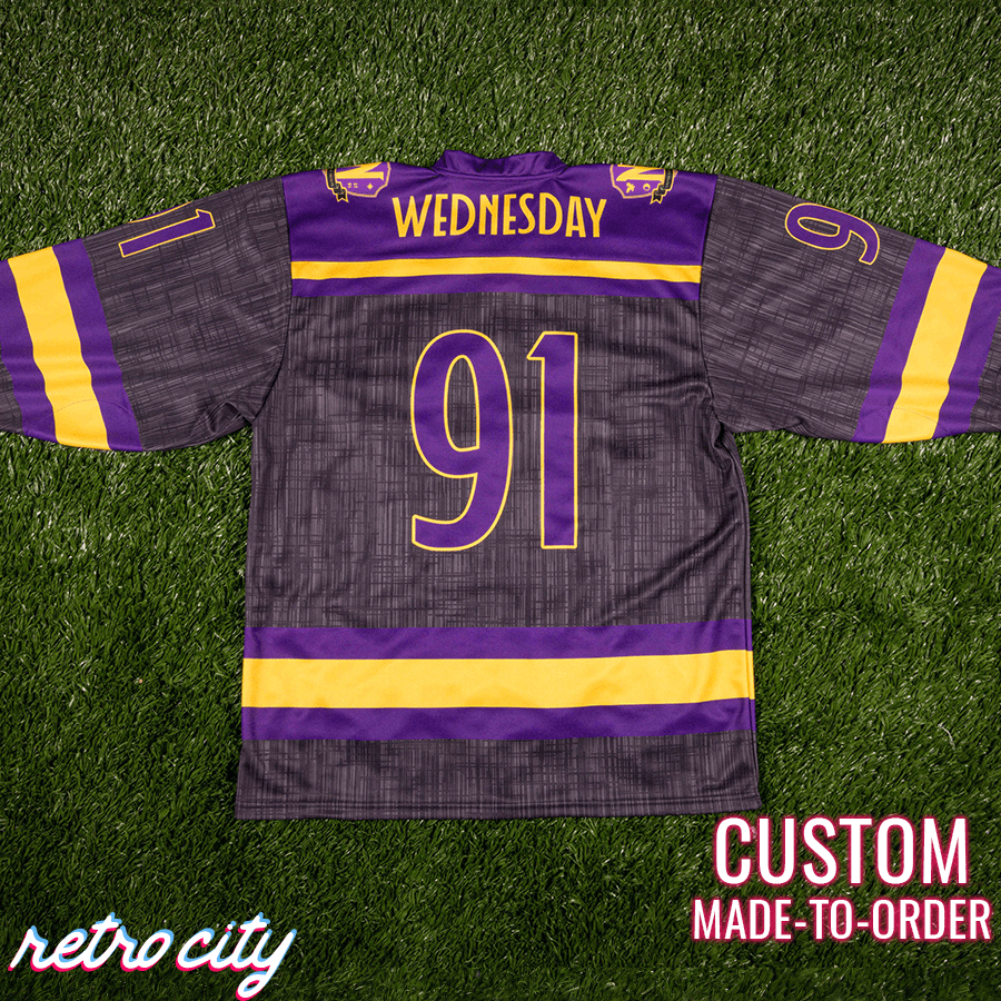 Retro City Threads Nevermore Academy Lace-Up Hockey Jersey Sweater - Full View