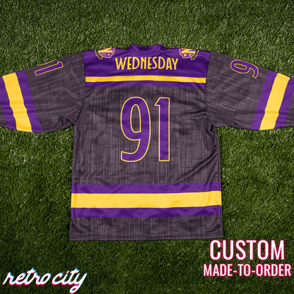 Retro City Threads Nevermore Academy Lace-Up Hockey Jersey Sweater - Full View