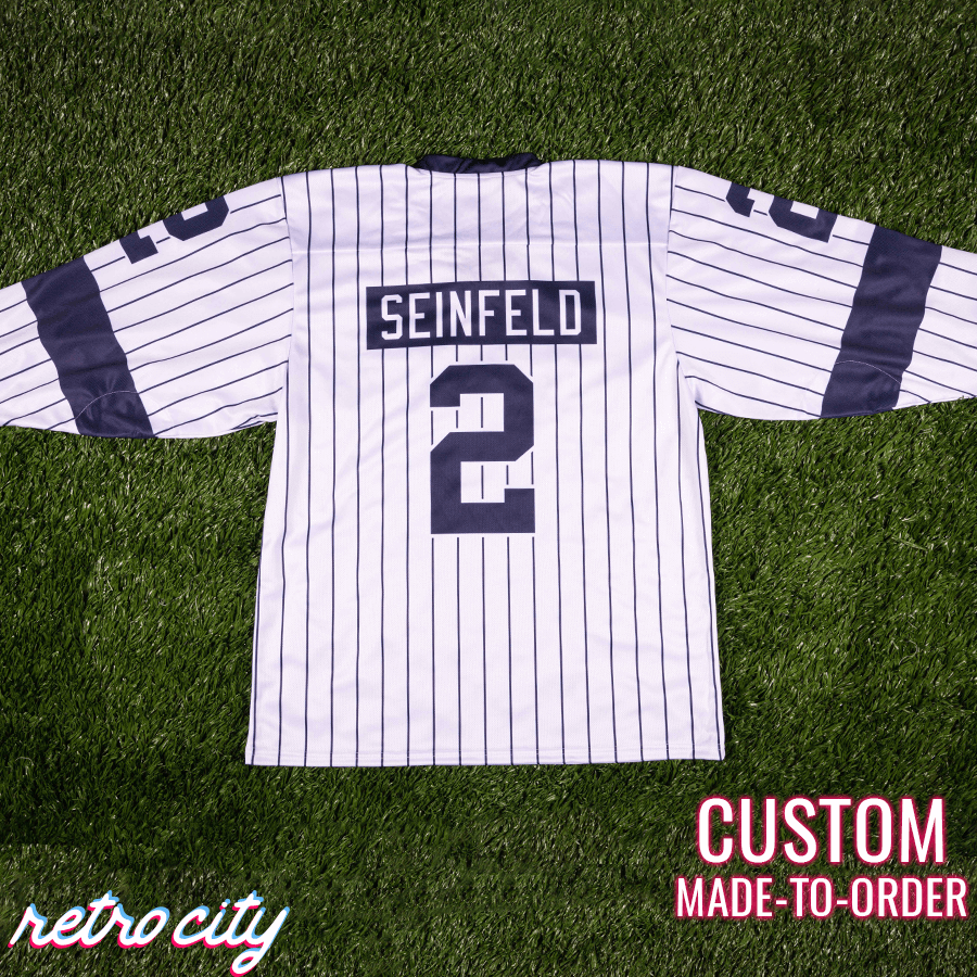 Retro City Threads Jerry Seinfeld Improv Custom Lace-up Hockey Jersey Sweater - Full View