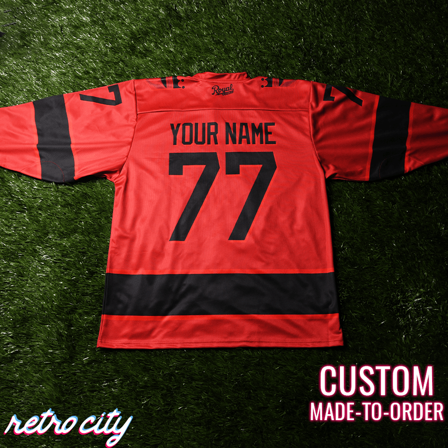 Retro City Threads Royal Guard Dark Side Lace-up Hockey Jersey Sweater - Side View