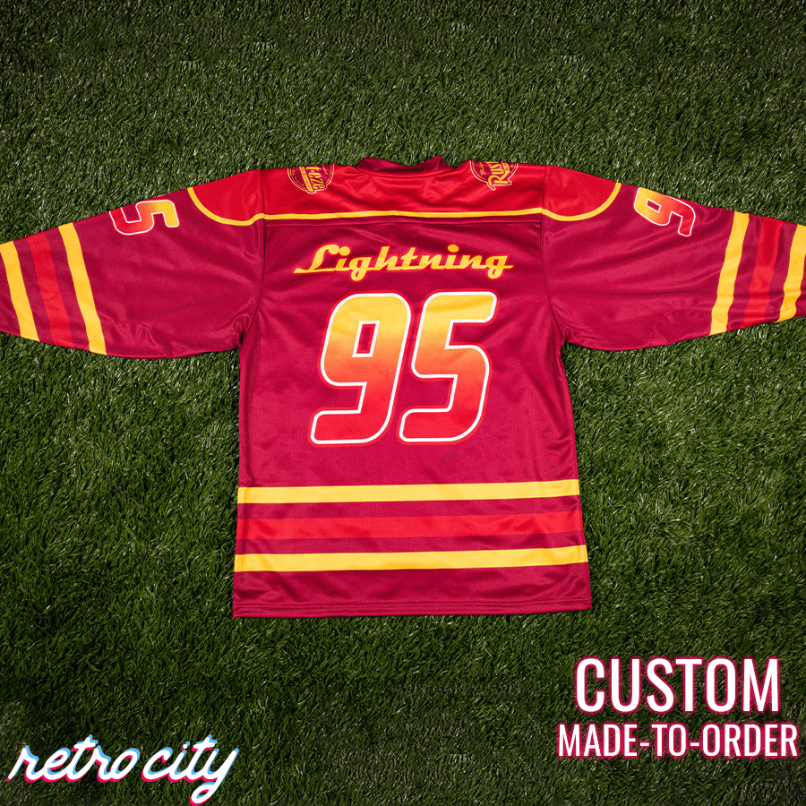Retro City Threads Rust-eze Radiator Springs Lace-up Hockey Jersey - Full View