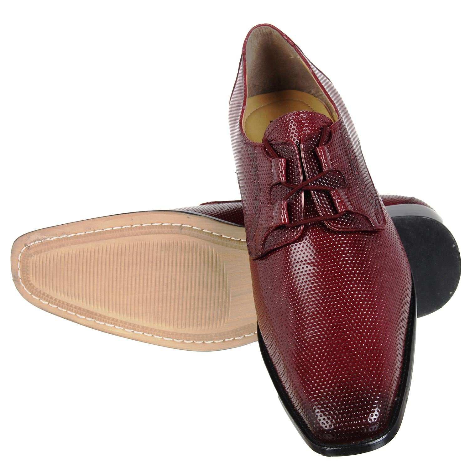 Blacktown Genuine Leather Oxford Style Lace-Up Dress Shoes For Men - MENLL