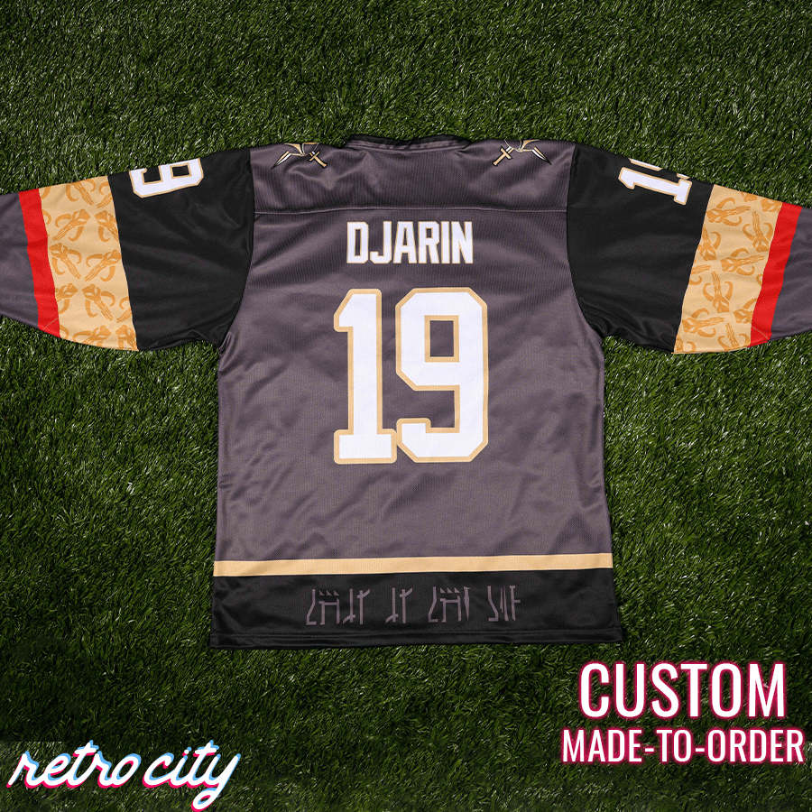 Retro City Threads Mando Bounty Hunter Hockey Jersey Sweater - Side View