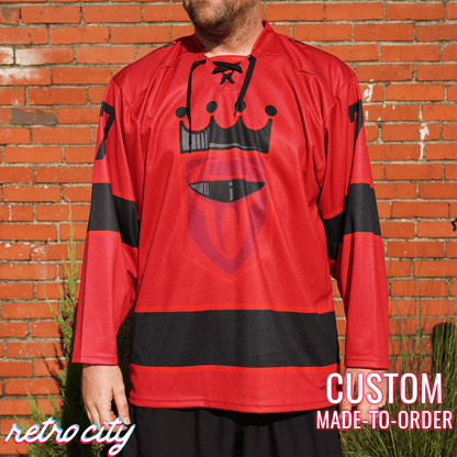 Retro City Threads Royal Guard Dark Side Lace-up Hockey Jersey Sweater - Main Product Image