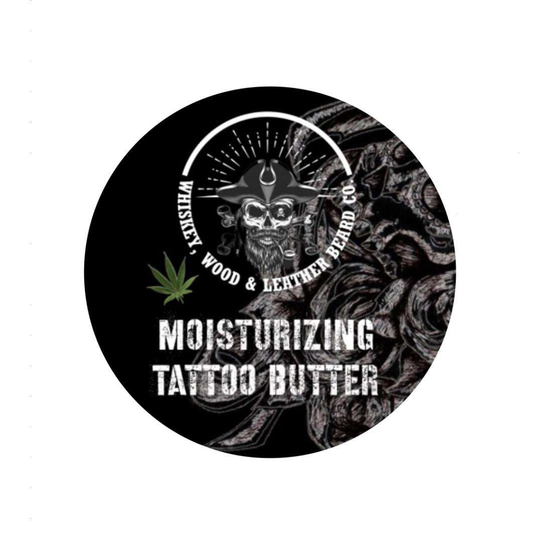 Moisturizing Tattoo Butter with hemp seed oil for revitalizing and preserving tattoos.
