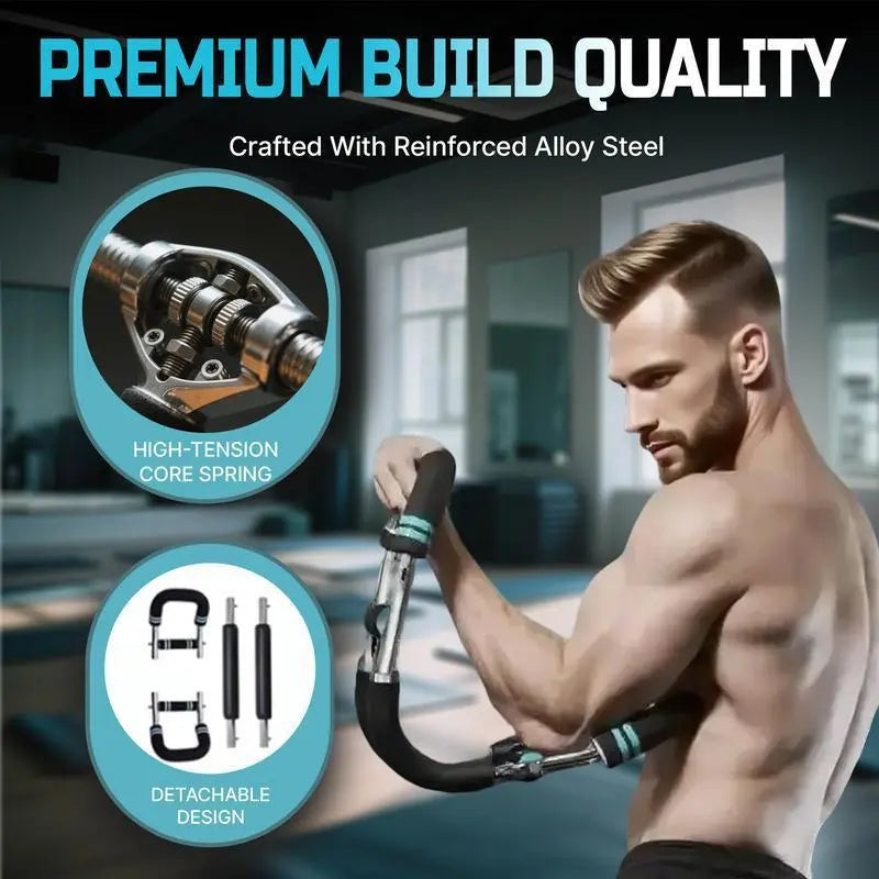 Yagod Twist Bar Arm Trainer, Adjustable Resistance From 90 To 120 Lbs, Suitable For Home And Gym Use, For Arm, Chest, And Shoulder Training MENLL