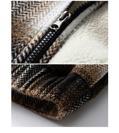 MENLL Short Wool Jacket Men's Casual Outerwear Warm & Stylish