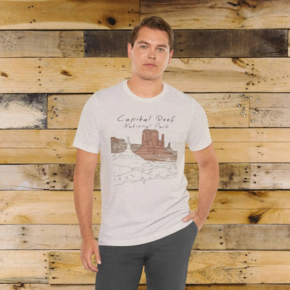 Capitol Reef National Park Unisex T-Shirt Line Art