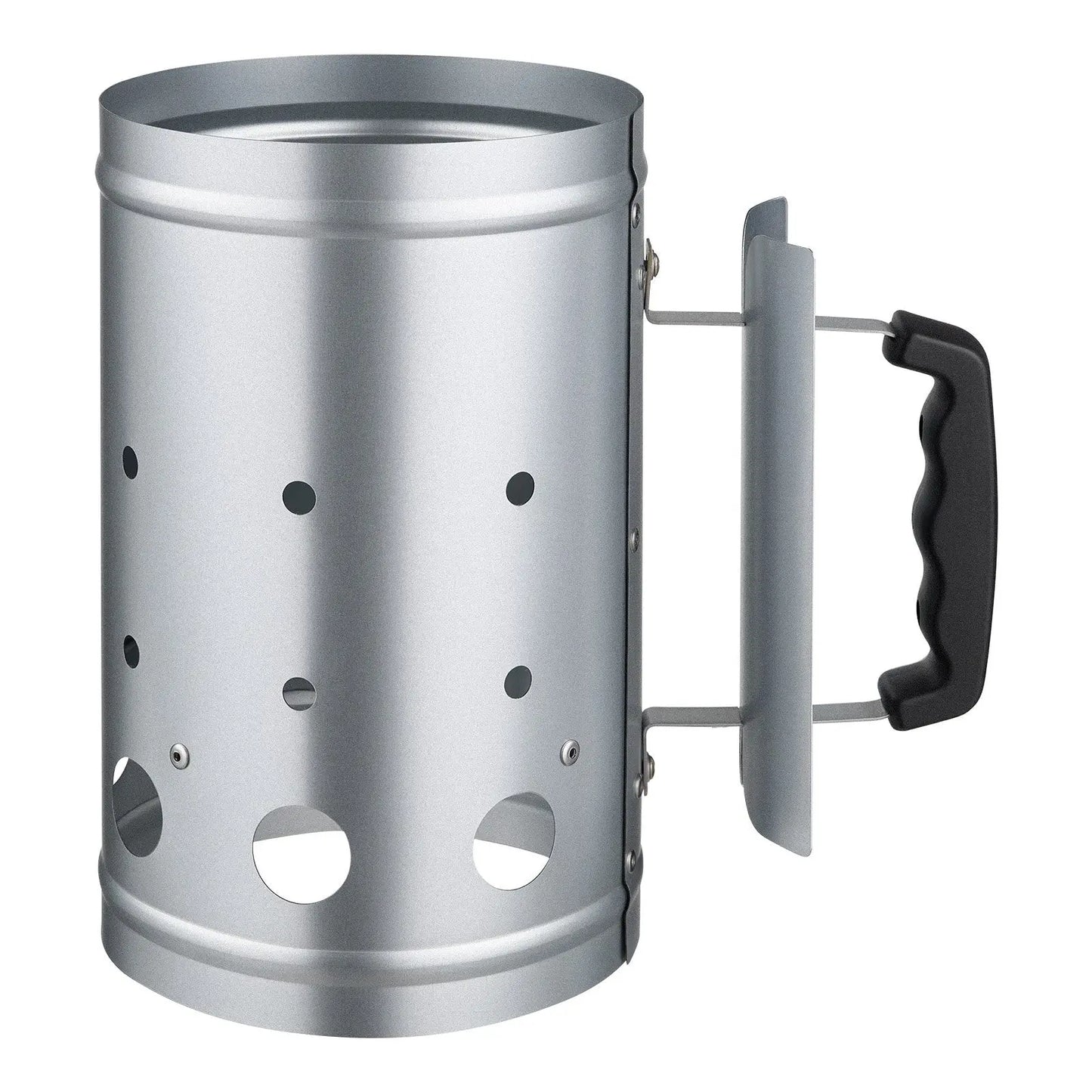 Charcoal Chimney Starter Heavy Duty Steel 4 Lbs Capacity BBQ Grill Fireplace MENLL