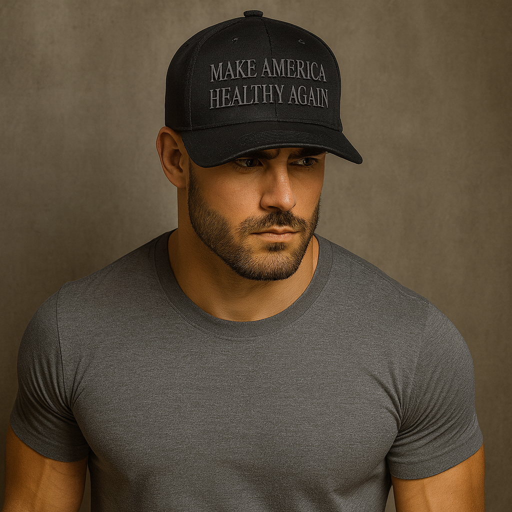 Hats - TRUCKER - Make AMERICA Healthy Again Black Hat D.O.G.E SWAG