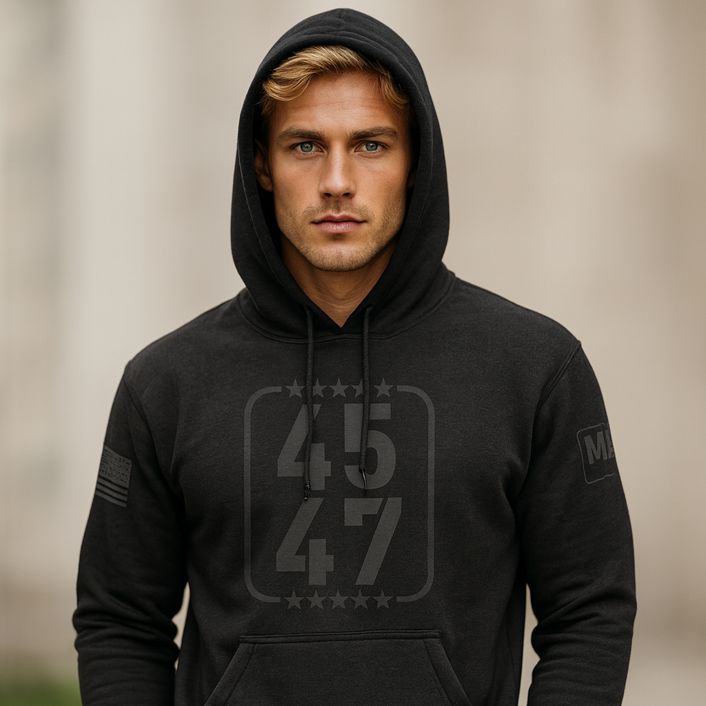 D.O.G.E SWAG Apparel & Accessories > Clothing > Shirts & Tops > Hoodies - 45/47 Black Hoodie - Premium Quality - Apparel & Accessories > Clothing > Shirts & Tops > Hoodies | MENLL