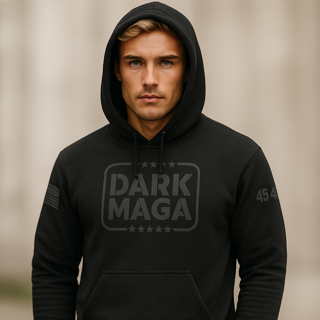 Jackets - Dark MAGA Black Hoodie D.O.G.E SWAG