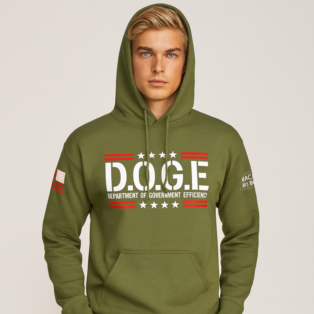 D.O.G.E SWAG Apparel & Accessories > Clothing > Shirts & Tops > Hoodies - D.O.G.E Army Green Hoodie - Premium Quality - Apparel & Accessories > Clothing > Shirts & Tops > Hoodies | MENLL