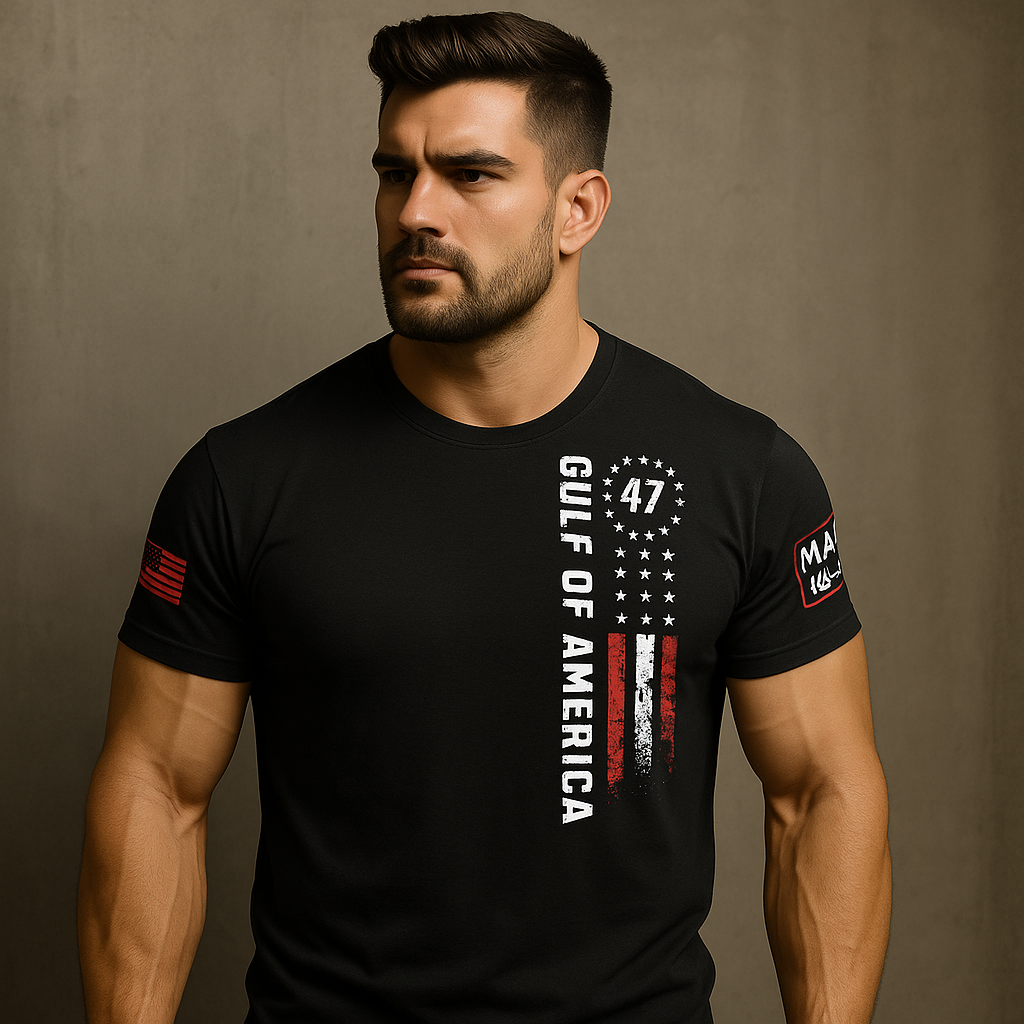 Intimates - Gulf of AMERICA w/ Flag T-Shirt D.O.G.E SWAG