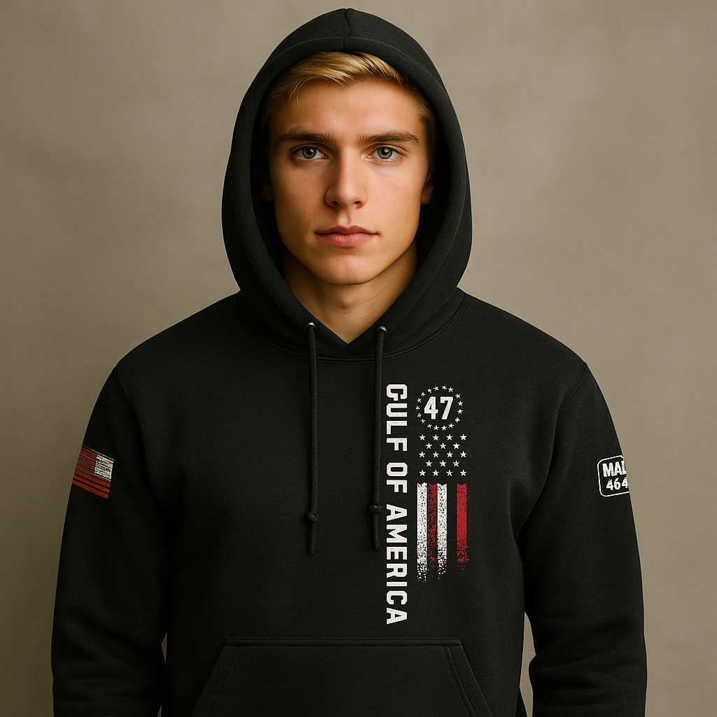Jackets - Gulf of AMERICA w/ Flag Hoodie D.O.G.E SWAG