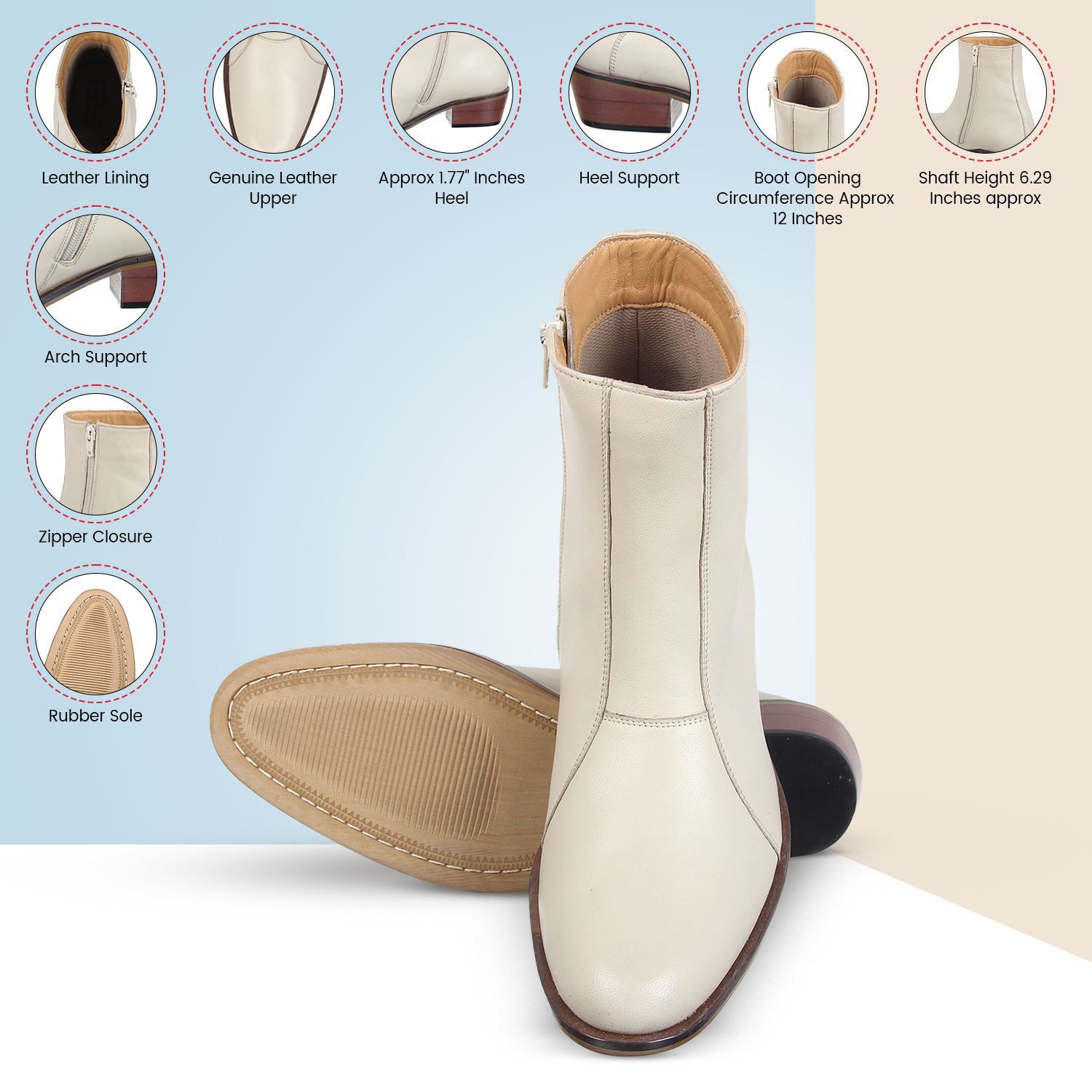 Jazzy Jackman Leather Ankle Length Boots for Men - MENLL