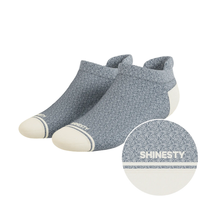 The Asteroid | Blue Marl Heel Hammock™ Ankle Socks Shinesty