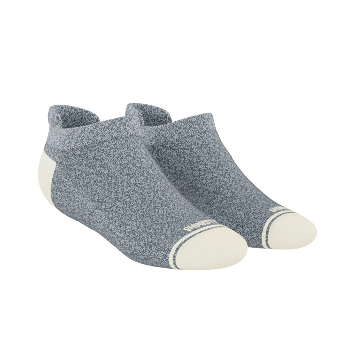 The Asteroid | Blue Marl Heel Hammock™ Ankle Socks Shinesty