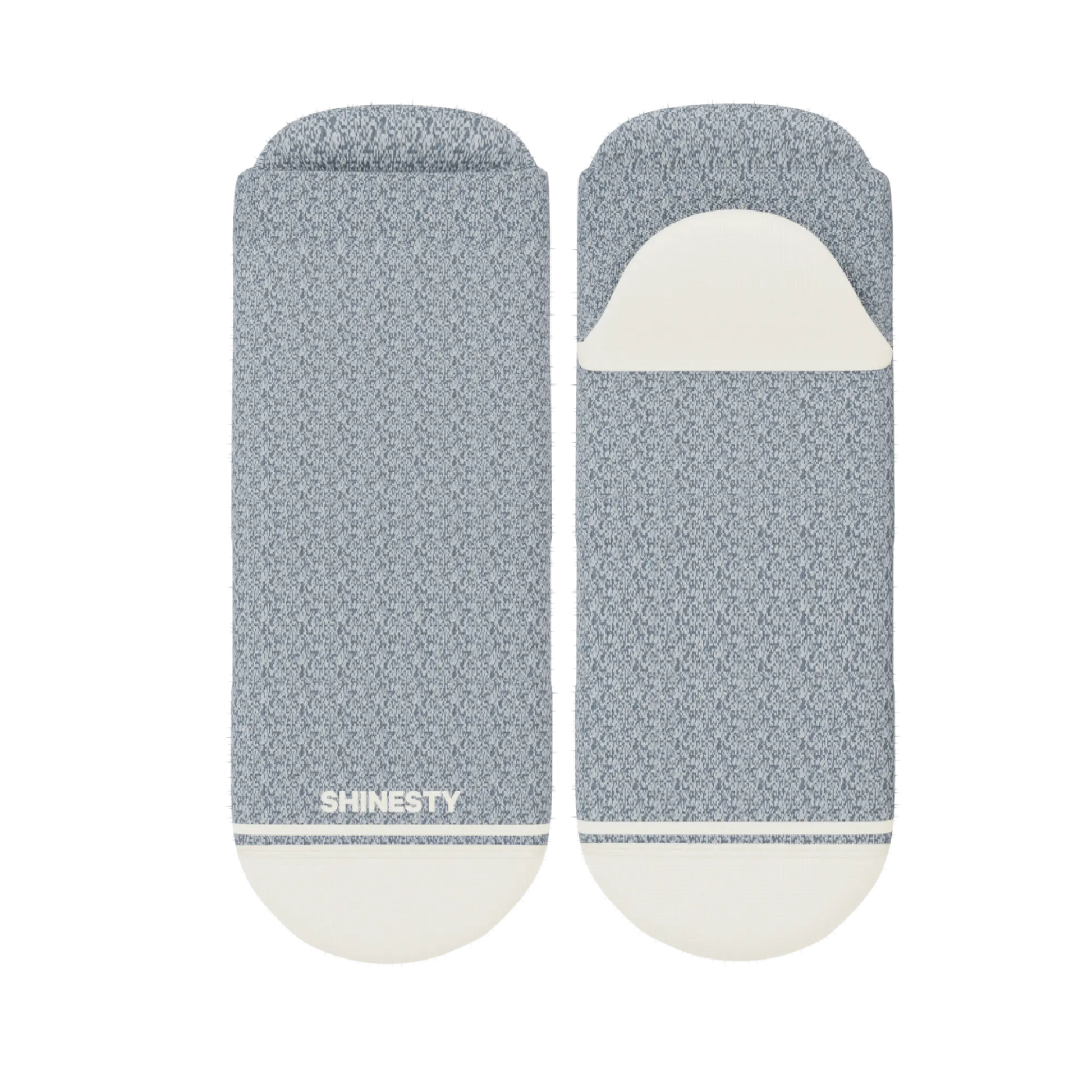 The Asteroid | Blue Marl Heel Hammock™ Ankle Socks Shinesty