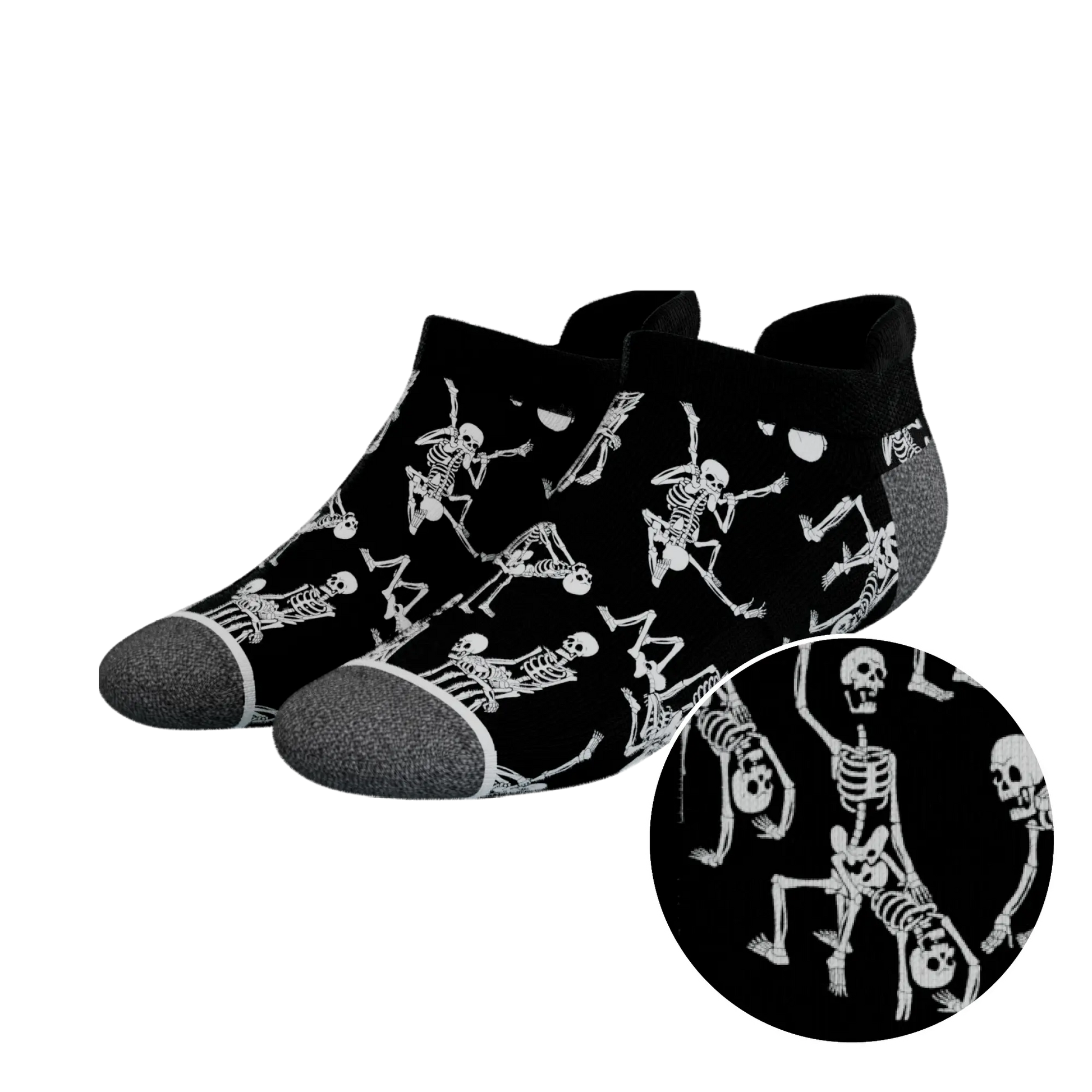 The Bare Back Bones | Skeletons Heel Hammock™ Ankle Socks - MENLL