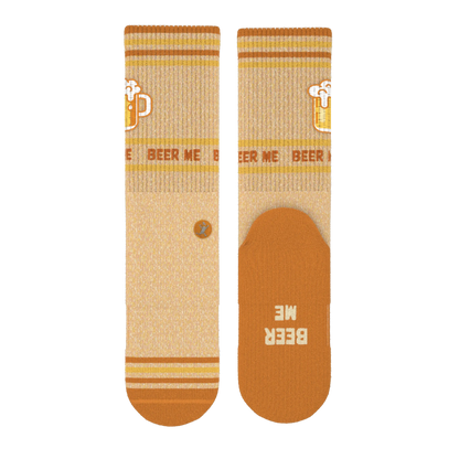 The Barley Pop | Beer Heel Hammock™ Crew Socks - MENLL