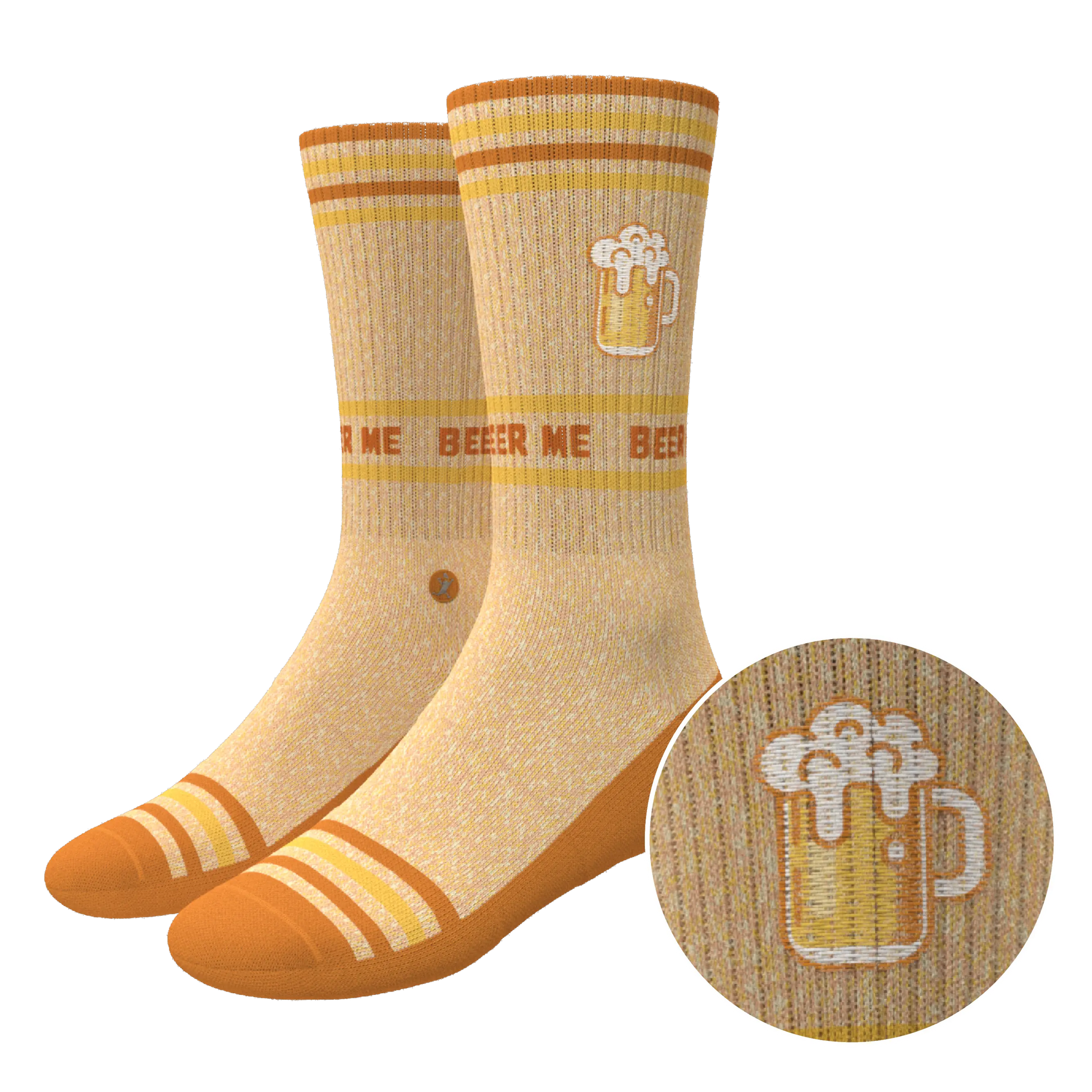 The Barley Pop | Beer Heel Hammock™ Crew Socks - MENLL