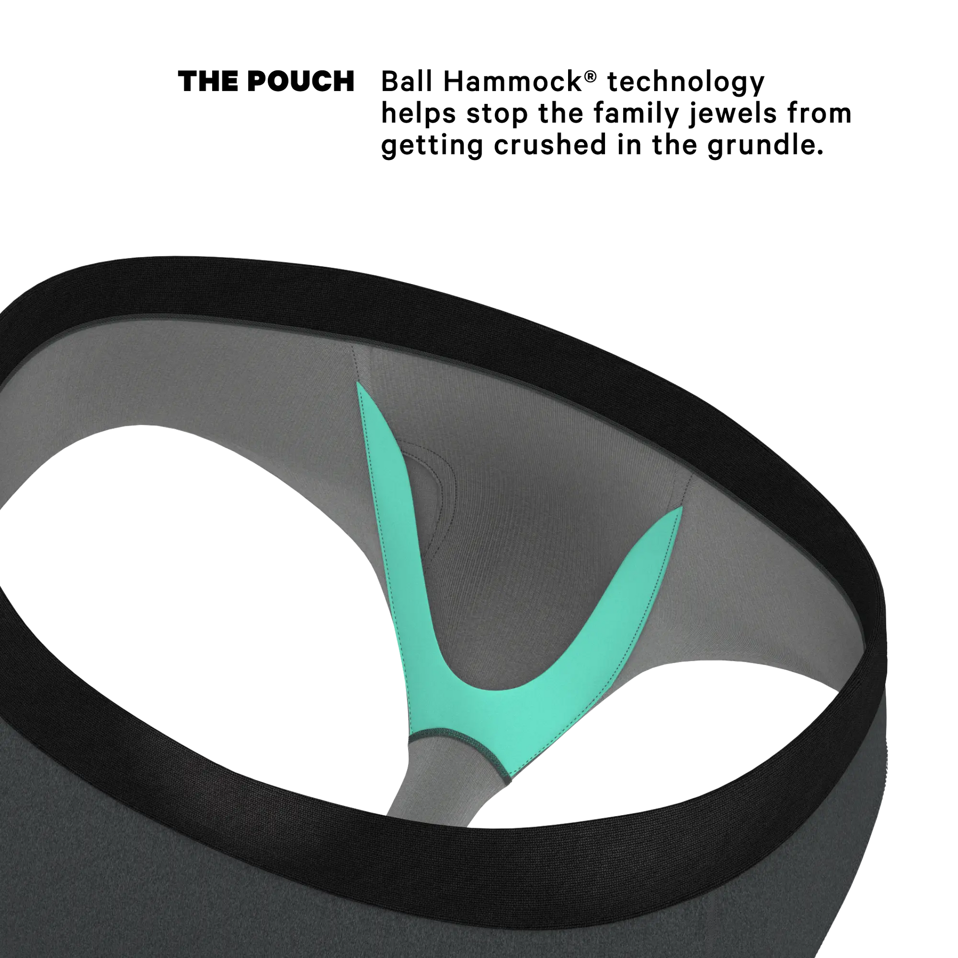 The Basalt | Heather Charcoal Ball Hammock® Pouch Underwear Briefs - MENLL