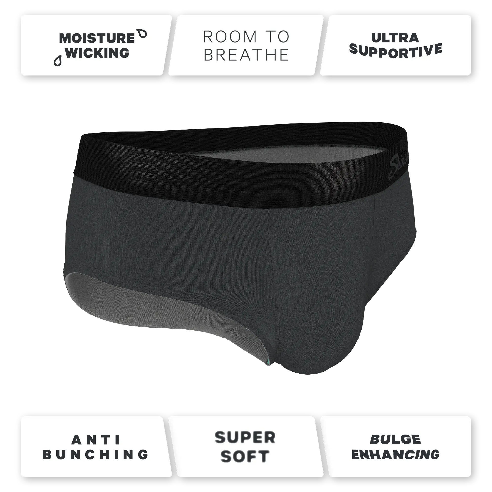 The Basalt | Heather Charcoal Ball Hammock® Pouch Underwear Briefs - MENLL