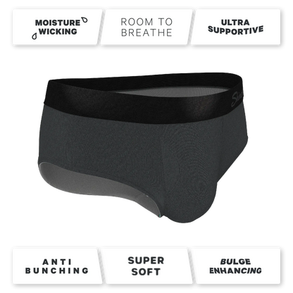 The Basalt | Heather Charcoal Ball Hammock® Pouch Underwear Briefs - MENLL