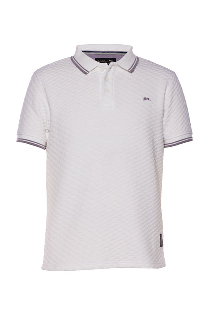 A.Tiziano Apparel - A.Tiziano Baylor | Jacquard Knit Polo - Premium Quality - Premium Quality