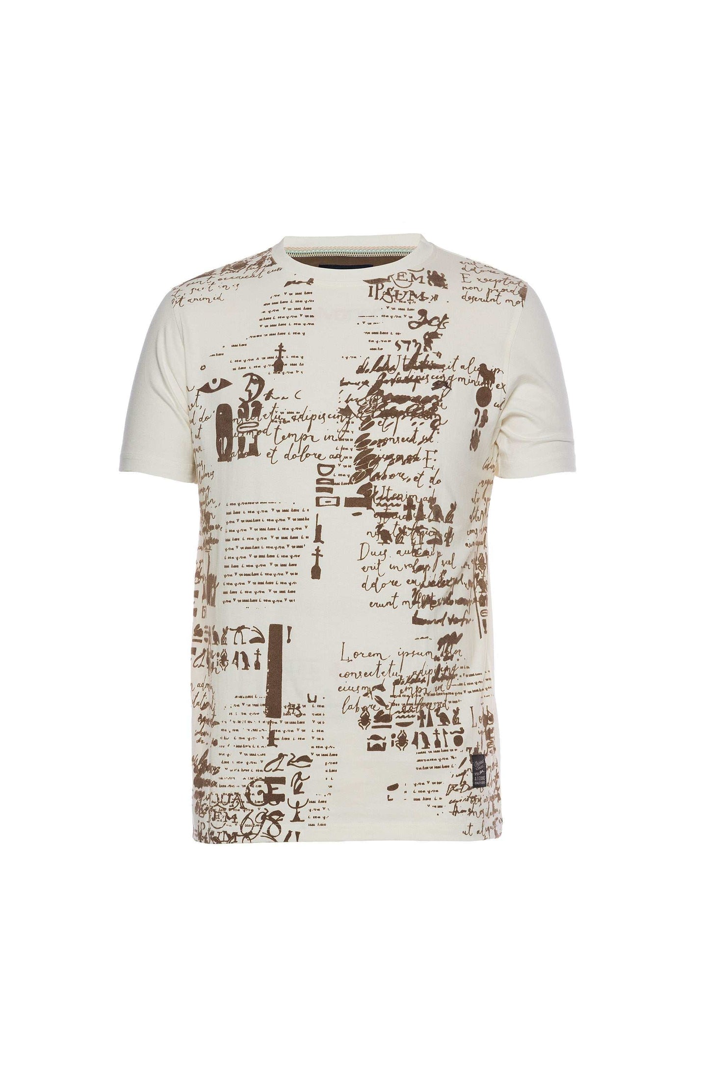 Ben Graphic Print Tee with short sleeves, center graphic print, rabbit embroidery, and authenticity label in 100% cotton jersey knit.